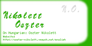 nikolett oszter business card